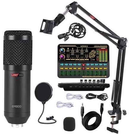 Lastvoice BM800 Live Platinium Set Efektli Ses Kartı Mikrofon Stand Kayıt Canlı Yayın Seti
