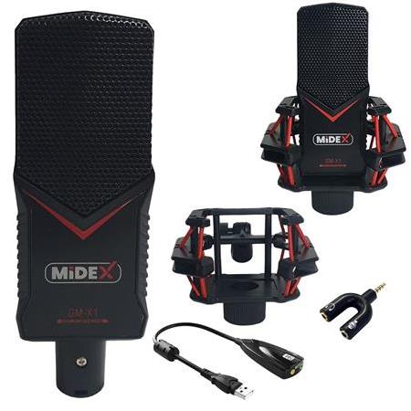 Midex GMX-1 Condenser Stüdyo Twitch  Canlı Yayın Mikrofonu (PC ve Telefon)