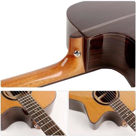 Maxword M501-EQ Profesyonel Masif Ağaç Elektro Akustik Gitar Seti 4/4 Yetişkin Seri üst Segment