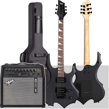 Midex Force-AMP50 Üst Seviye 50 Watt Amfili Elektro Gitar H-H Profesyonel Full Set Aksesuarlı