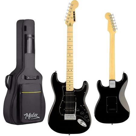 Midex RPH-40BKST Full Black Elektro Gitar Seti HSH Manyetik Maple Klavye Üst Kalite