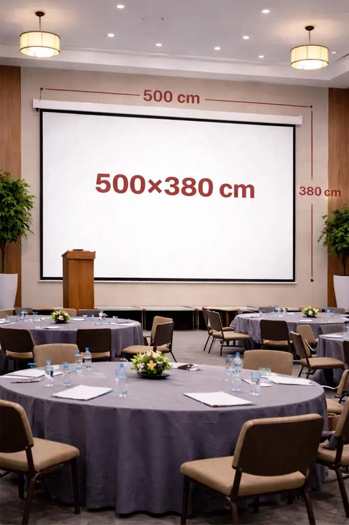 Decon DPC-250 - 500X380 Projeksiyon Perdesi - Motorlu Uzaktan Kumandalı