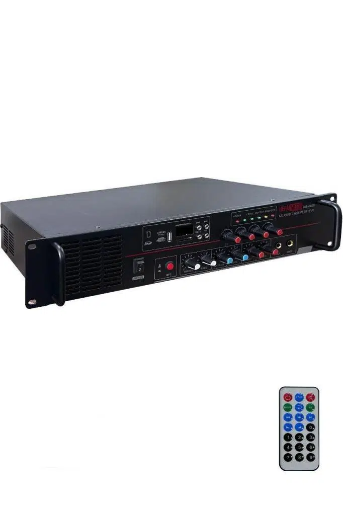 Hepa Merz HB-4400 Mixer Amfi 4 Bölgeli 4 Çıkışlı Anfi Zonlu 4x100W Bluetooth Usb Hepa Merz HB-4400 Mixer Amfi 4 Bölgeli 4 Çıkışlı Anfi Zonlu 4x100W Bluetooth Usb