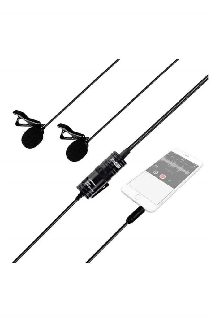 Hepa Merz HM-156 PRO Çiftli Yaka Mikrofonu Kamera Pc Telefon Röportaj (Android-İos Mac) Hepa Merz HM-156 PRO Çiftli Yaka Mikrofonu Kamera Pc Telefon Röportaj (Android-İos Mac)