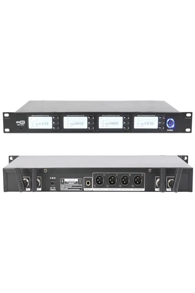 Hepa Merz HM-444EM 4'lü Kablosuz EL ve Masa Kürsü Mikrofonu Seti (2 EL 2 MASA)
