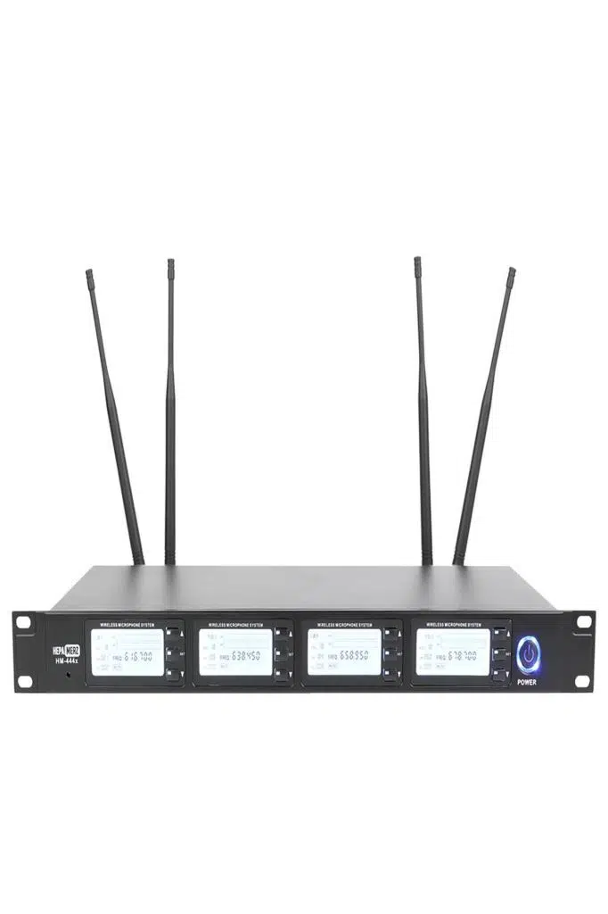 Hepa Merz HM-444H Dijital UHF 4'lü Kablosuz Headset Kafa Mikrofonu Telsiz Mikrofon 4 Headset