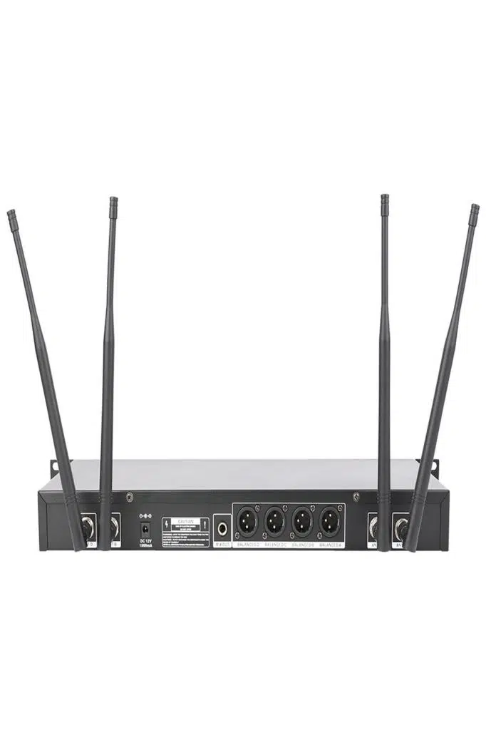 Hepa Merz HM-444HM 4'lü Kablosuz Yaka ve Masa Kürsü Mikrofonu Seti 4lü Telsiz Mikrofon (2 MASA 2 YAKA HEADSET)