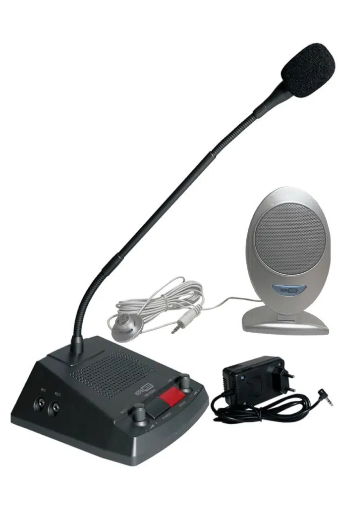 Hepa Merz HM-500G Gişe Mikrofonu (Adaptör ve Hoparlörlü) Hepa Merz HM-500G Gişe Mikrofonu (Adaptör ve Hoparlörlü)