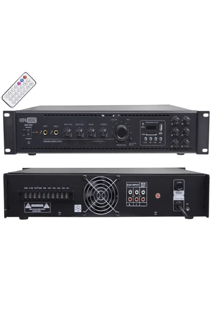 Hepa Merz HM250 - 6 Bölgeli Anfi 250 Watt 6 Zone Mikser Amfi Usb Bluetooth