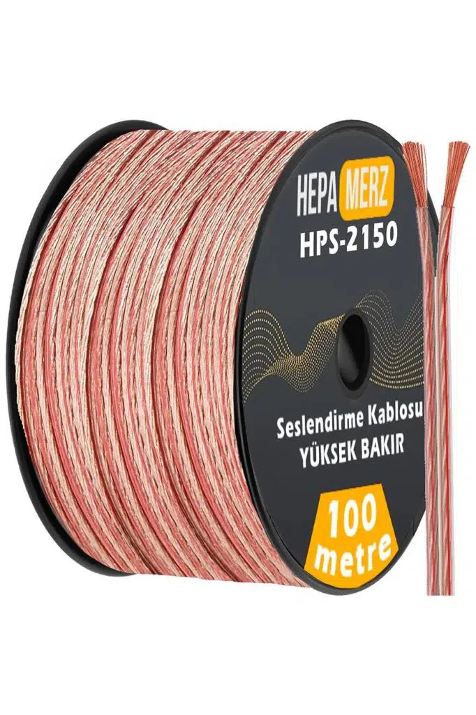 Hepa Merz HPS-2150 Bakır Ses Hoparlör Kablosu 2x1.5 mm 100 Mt. Hepa Merz HPS-2150 Bakır Ses Hoparlör Kablosu 2x1.5 mm 100 Mt.