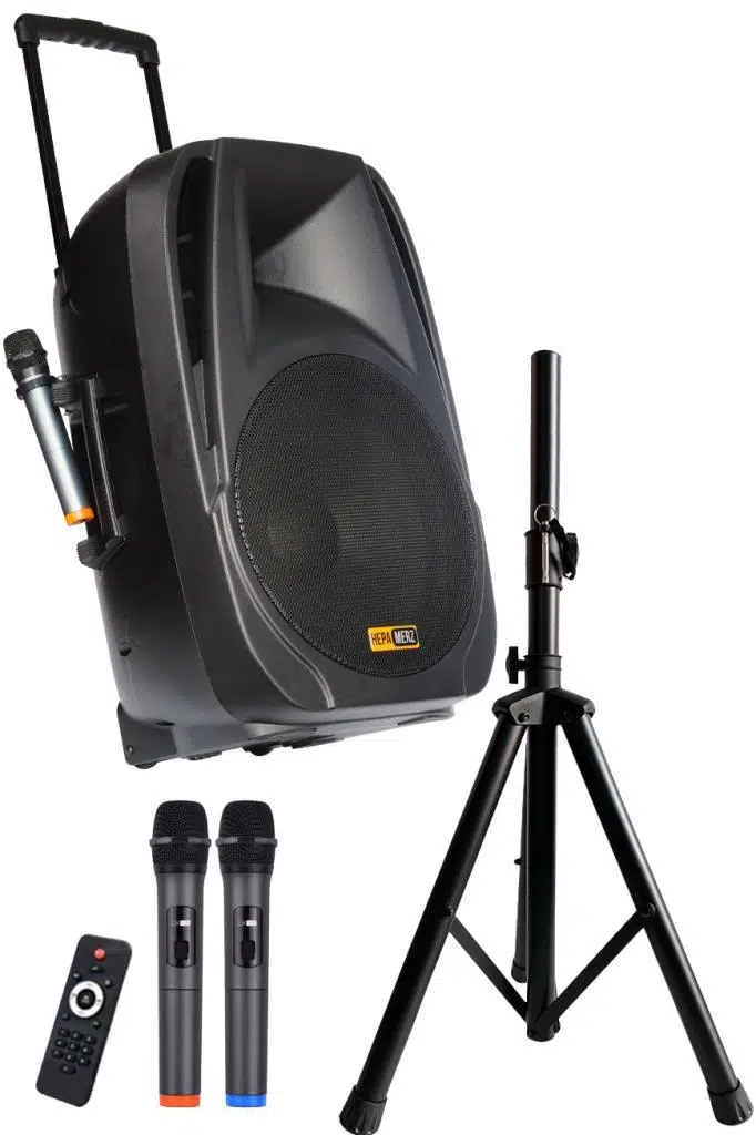 Hepa Merz HS-1250 Şarjlı Ekolayzerli Taşınabilir Portatif Seyyar Ses Sistemi 15 İnç 1250W Hepa Merz HS-1250 Şarjlı Ekolayzerli Taşınabilir Portatif Seyyar Ses Sistemi 15 İnç 1250W