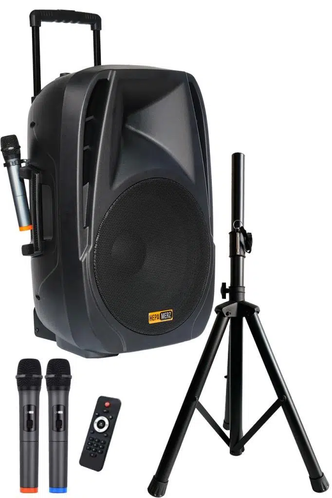 Hepa Merz HS-1250 Şarjlı Ekolayzerli Taşınabilir Portatif Seyyar Ses Sistemi 15 İnç 1250W Hepa Merz HS-1250 Şarjlı Ekolayzerli Taşınabilir Portatif Seyyar Ses Sistemi 15 İnç 1250W