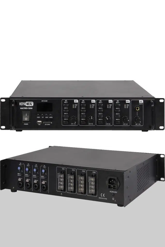 Hepa Merz Matrix-1200 4 Bölgeli Matrix Mikser Anfi 4x300W (1200W) Hepa Merz Matrix-1200 4 Bölgeli Matrix Mikser Anfi 4x300W (1200W)