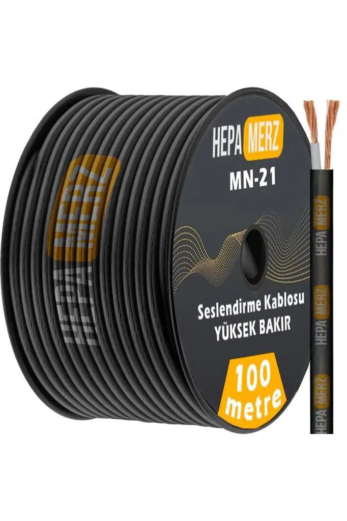 Hepa Merz MN-21 Mono Mikrofon Kablosu 1x0.22 mm Ses Kablosu 100 Mt.(%100 Bakır)