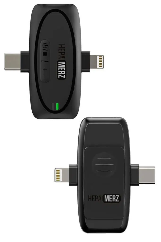 Hepa Merz R-36 Yüksek Kaliteli İkili Kablosuz Yaka Mikrofonu (Lightning ve Type-c)