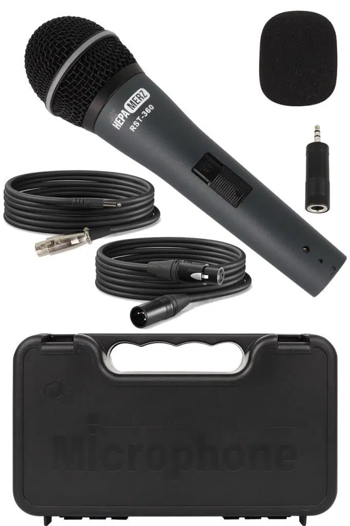 Hepa Merz RST-360 Profesyonel Dinamik Cardioid Kablolu EL Mikrofonu Kaliteli (Çanta ve Full Set) Hepa Merz RST-360 Profesyonel Dinamik Cardioid Kablolu EL Mikrofonu Kaliteli (Çanta ve Full Set)