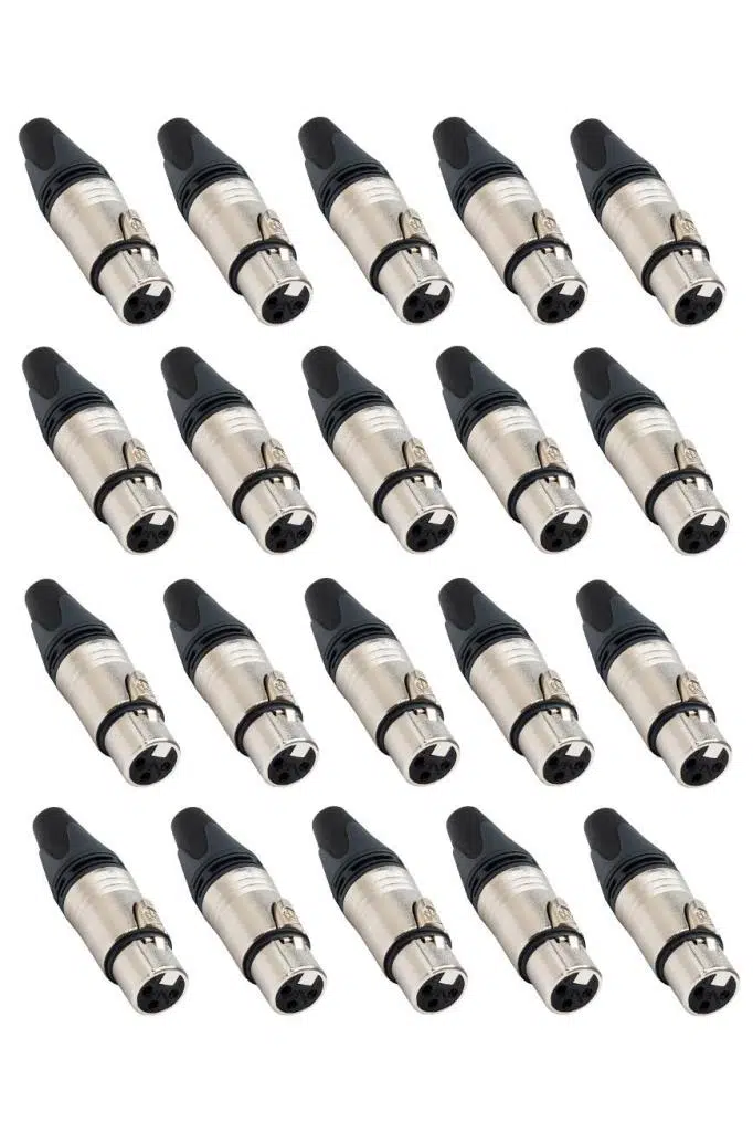 Hepa Merz SFC-F11-20X Canon Dişi 3 Pinli XLR Silver Konnektör (20 ADET)