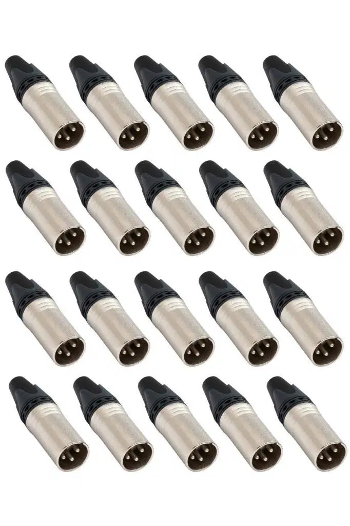 Hepa Merz SFC-M11-20X Canon Erkek 3 Pinli XLR Silver Konnektör (20 ADET)