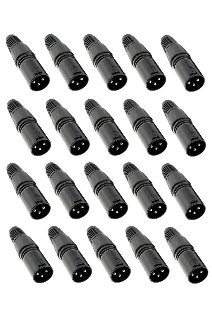 Hepa Merz SFC-M21-20X Canon Erkek 3 Pinli XLR Siyah Konnektör (20 ADET)
