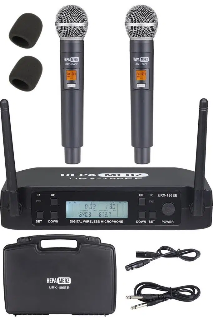 Hepa Merz URX-186EE UHF 2x100 Kanal Çiftli Kablosuz EL Mikrofonu Çift Anten LCD Ekran Hepa Merz URX-186EE UHF 2x100 Kanal Çiftli Kablosuz EL Mikrofonu Çift Anten LCD Ekran