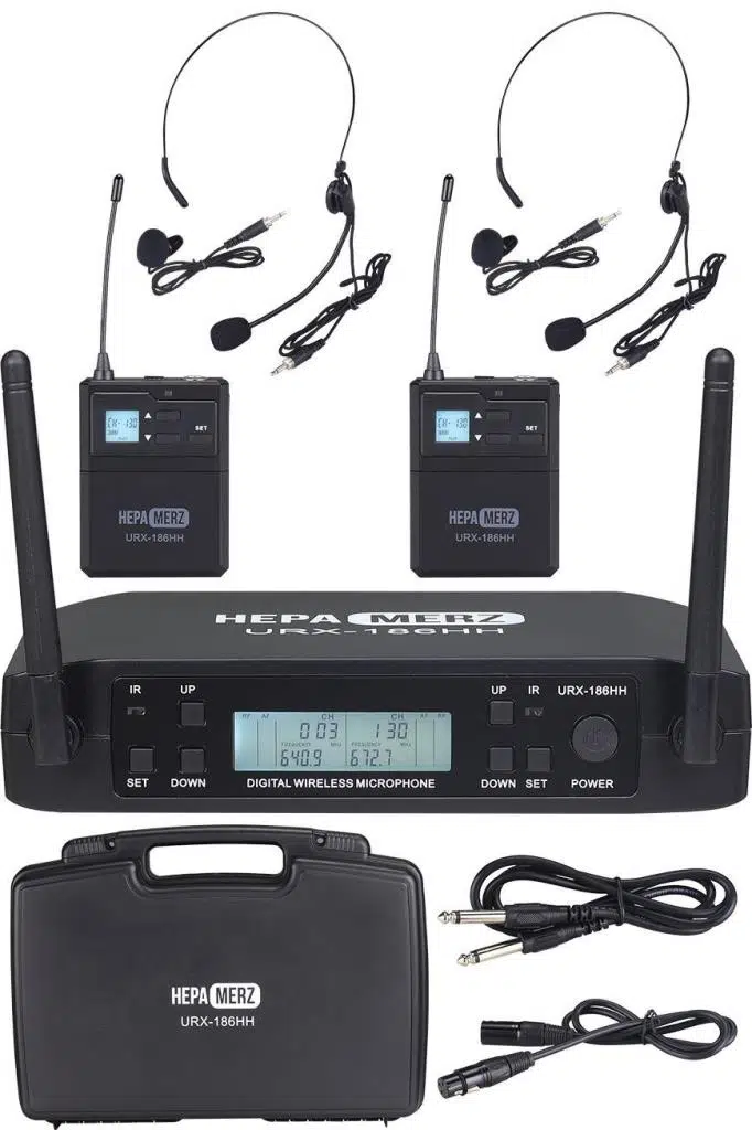 Hepa Merz URX-186HH UHF 2x100 Kanal Çiftli Kablosuz Yaka ve Headset Mikrofonu Çift Anten LCD Ekran Hepa Merz URX-186HH UHF 2x100 Kanal Çiftli Kablosuz Yaka ve Headset Mikrofonu Çift Anten LCD Ekran