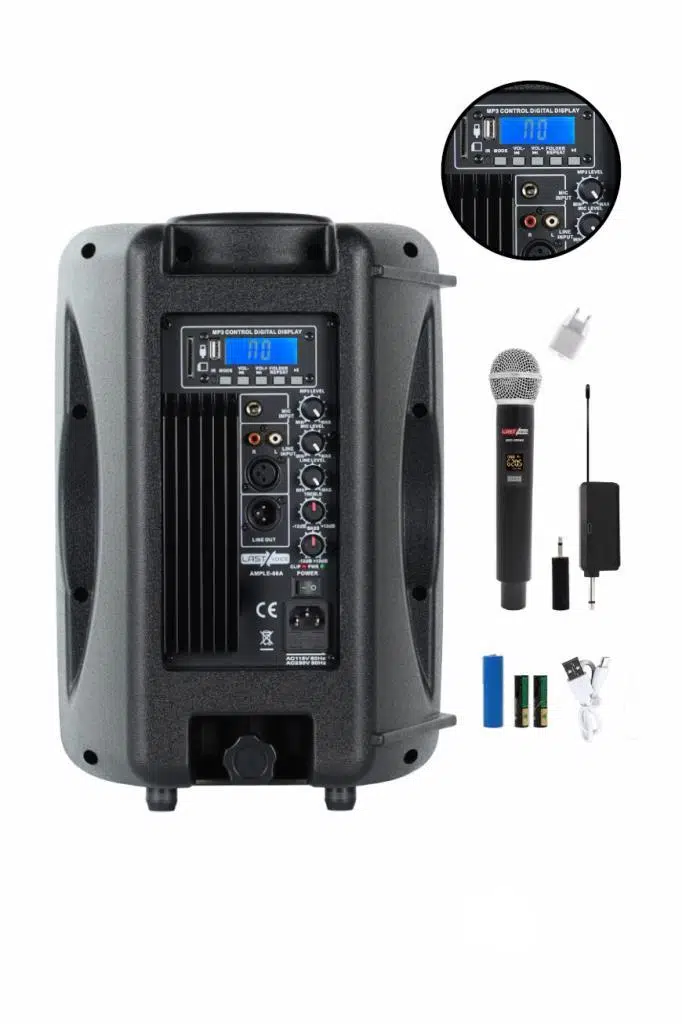 Lastvoice Ample-08AP Taşınabilir Seyyar Portatif Mikrofonlu Elektrikli Ses Sistemi Hoparlör (450 Watt)