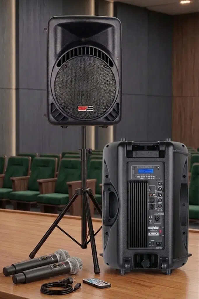 Lastvoice AMPLE-12SET 800W 12 inç Aktif Hoparlör ve Mikrofon Ses Sistemi Seti