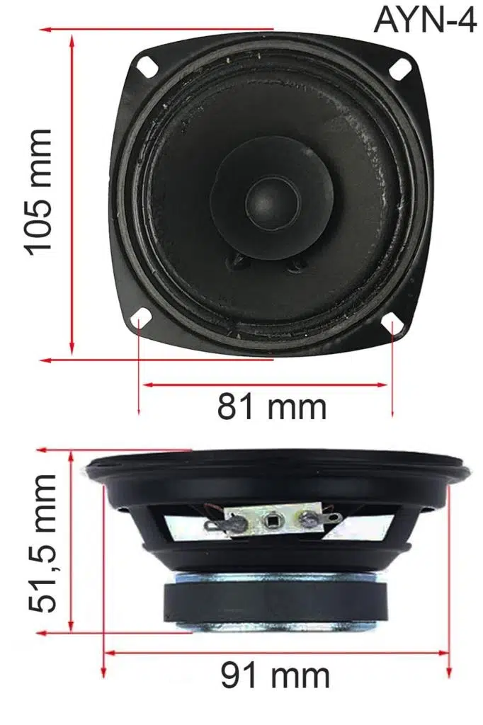 Lastvoice AYN-4 Full Kağıt 40 Watt 8 Ohm 10 cm 4 İnç Hoparlör (Adet)