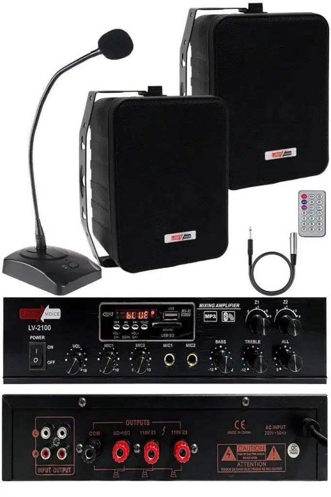 Lastvoice Black Large Paket-1 Hoparlör ve Anfi Anons Ses Sistemi Seti Lastvoice Black Large Paket-1 Hoparlör ve Anfi Anons Ses Sistemi Seti