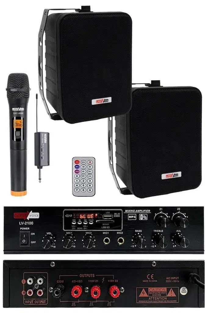 Lastvoice Black Large Plus Paket-1 Hoparlör ve Anfi Anons Ses Sistemi Seti Lastvoice Black Large Plus Paket-1 Hoparlör ve Anfi Anons Ses Sistemi Seti