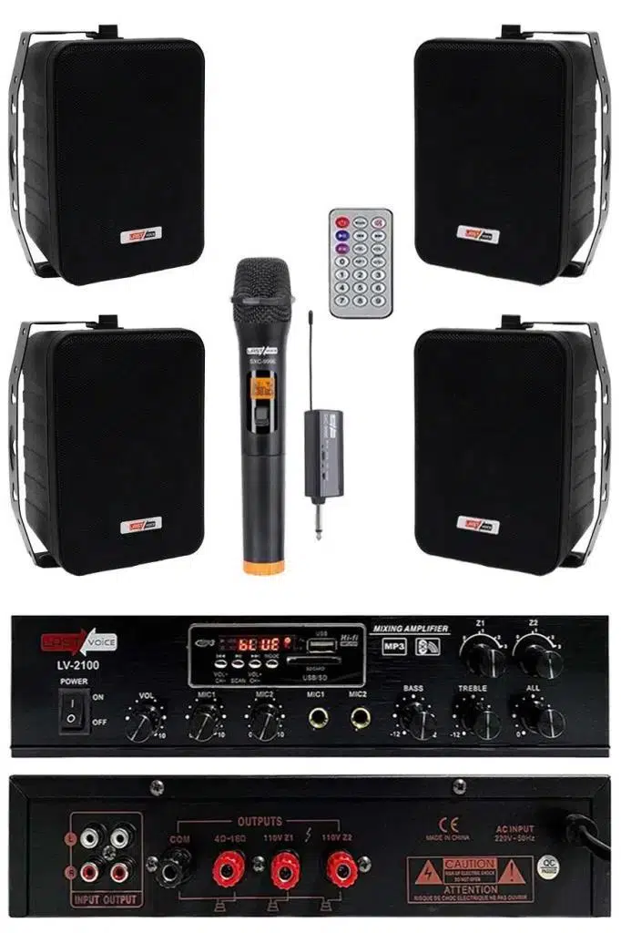 Lastvoice Black Large Plus Paket-3 Hoparlör ve Anfi Anons Ses Sistemi Seti Lastvoice Black Large Plus Paket-3 Hoparlör ve Anfi Anons Ses Sistemi Seti