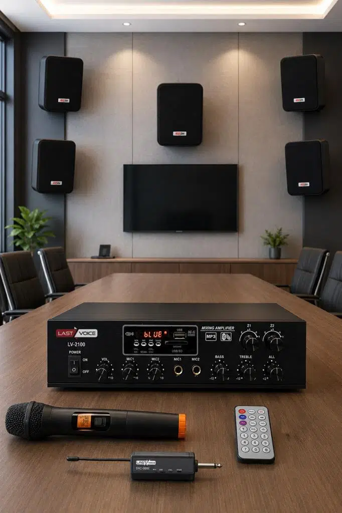 Lastvoice Black Large Plus Paket-4 Hoparlör ve Anfi Anons Ses Sistemi Seti Lastvoice Black Large Plus Paket-4 Hoparlör ve Anfi Anons Ses Sistemi Seti