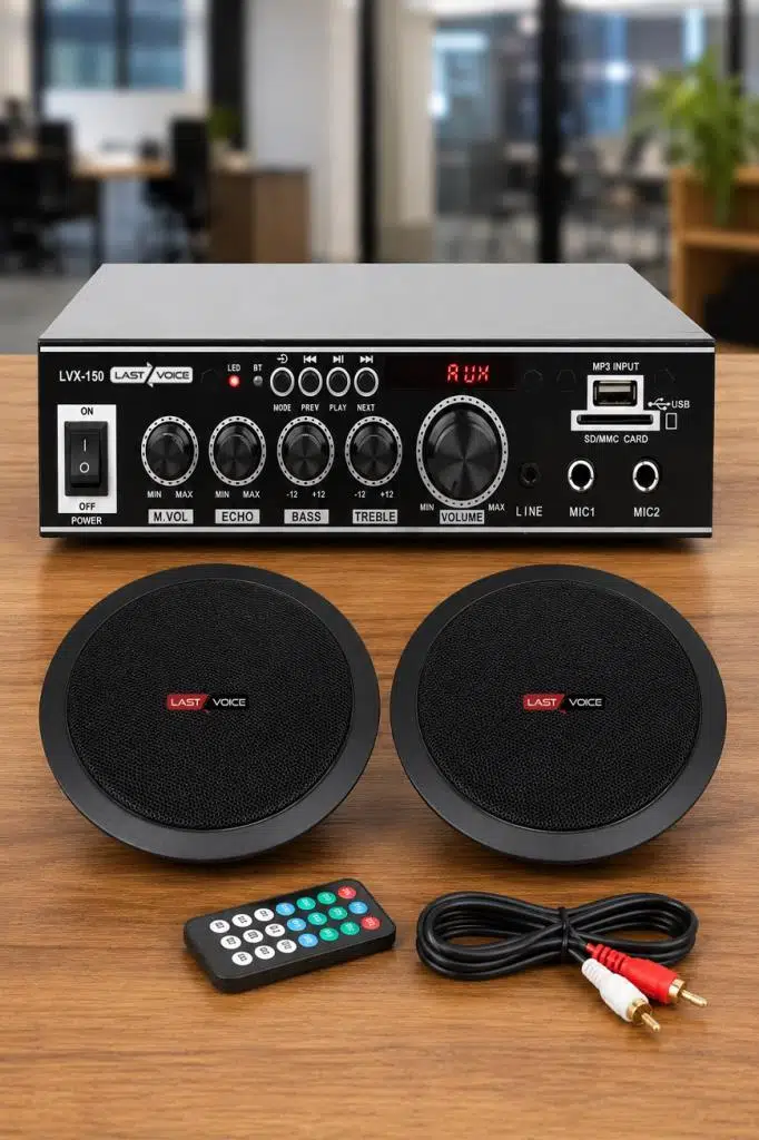 Lastvoice Black Small-1 Tavan Hoparlör ve Anfi Ses Sistemi Paketi Lastvoice Black Small-1 Tavan Hoparlör ve Anfi Ses Sistemi Paketi