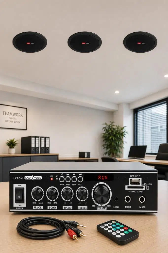 Lastvoice Black Small-2 Tavan Hoparlör ve Anfi Ses Sistemi Paketi Lastvoice Black Small-2 Tavan Hoparlör ve Anfi Ses Sistemi Paketi