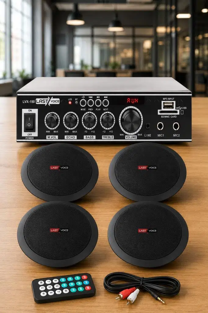 Lastvoice Black Small-3 Tavan Hoparlör ve Anfi Ses Sistemi Paketi Lastvoice Black Small-3 Tavan Hoparlör ve Anfi Ses Sistemi Paketi