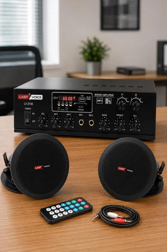 Lastvoice Black Small-4 Tavan Hoparlör ve Anfi Ses Sistemi Paketi ( 1 ANFİ + 2 HOPARLÖR) Lastvoice Black Small-4 Tavan Hoparlör ve Anfi Ses Sistemi Paketi ( 1 ANFİ + 2 HOPARLÖR)