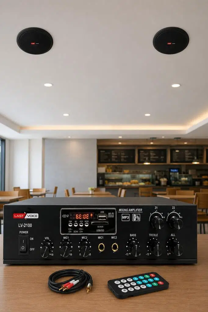 Lastvoice Black Small-4 Tavan Hoparlör ve Anfi Ses Sistemi Paketi ( 1 ANFİ + 2 HOPARLÖR) Lastvoice Black Small-4 Tavan Hoparlör ve Anfi Ses Sistemi Paketi ( 1 ANFİ + 2 HOPARLÖR)