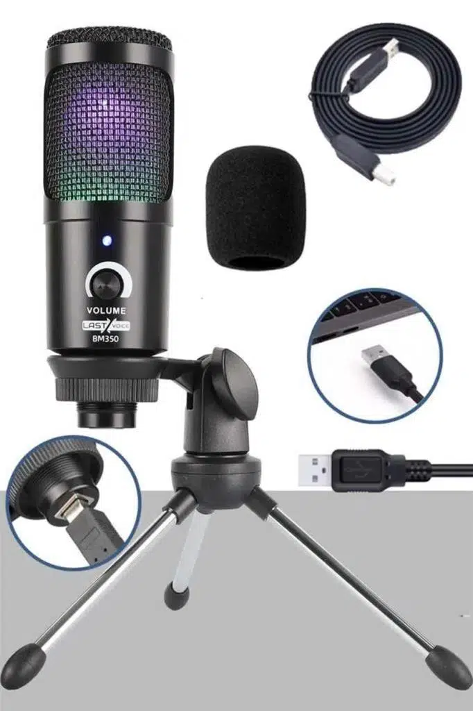 Lastvoice BM350 RGB USB Oyuncu ve Yayıncı Mikrofonu (Kayıt Gaming Tiktok Twitch Canlı yayın Discord Youtube) Lastvoice BM350 RGB USB Oyuncu ve Yayıncı Mikrofonu (Kayıt Gaming Tiktok Twitch Canlı yayın Discord Youtube)