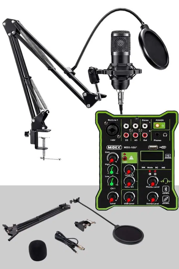 Lastvoice BM800 Functional Paket-1 Stüdyo Mikrofon Ses Kartlı Mikser Kulaklık Stand Lastvoice BM800 Functional Paket-1 Stüdyo Mikrofon Ses Kartlı Mikser Kulaklık Stand