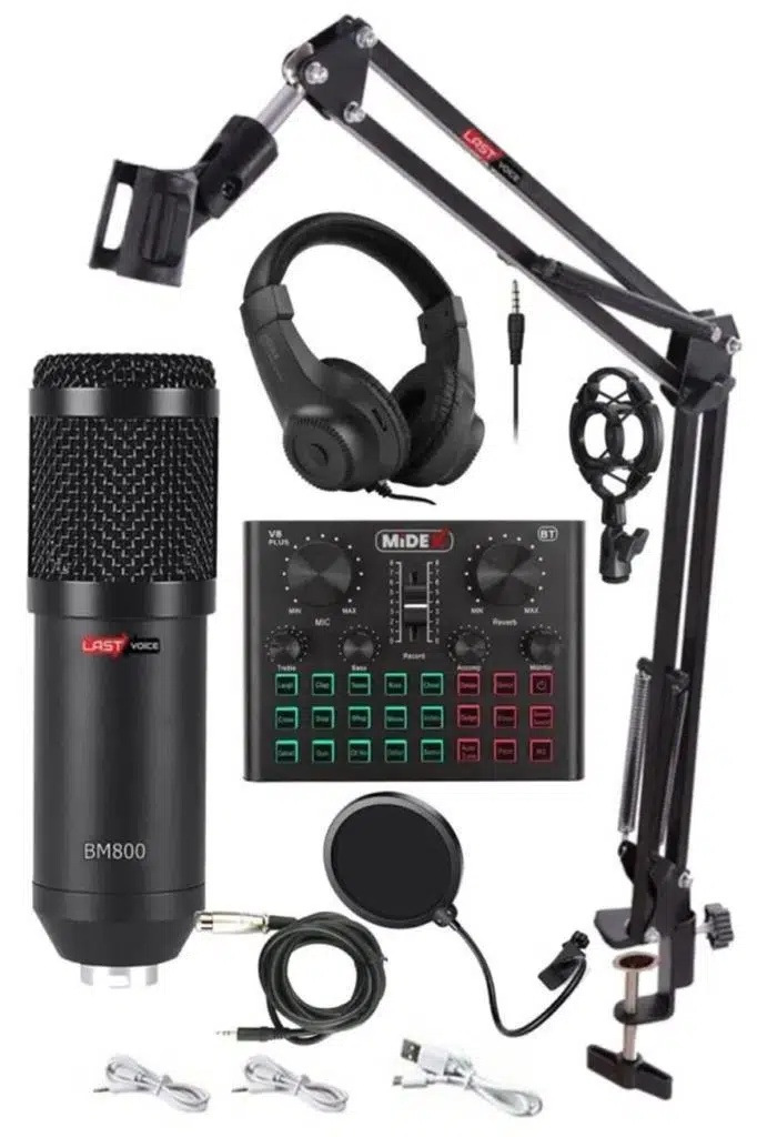 Lastvoice BM800 Live Head Set Efektli Ses Kartı Mikrofon Kulaklık Stand Kayıt Canlı Yayın Seti (PC ve Telefon) Lastvoice BM800 Live Head Set Efektli Ses Kartı Mikrofon Kulaklık Stand Kayıt Canlı Yayın Seti (PC ve Telefon)
