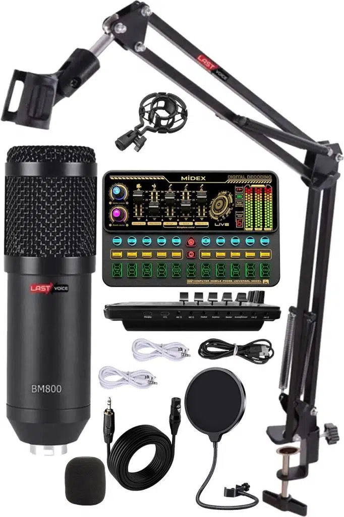 Lastvoice BM800 Live Platinium Set Efektli Ses Kartı Mikrofon Stand Kayıt Canlı Yayın Seti (PC ve Telefon) Lastvoice BM800 Live Platinium Set Efektli Ses Kartı Mikrofon Stand Kayıt Canlı Yayın Seti (PC ve Telefon)