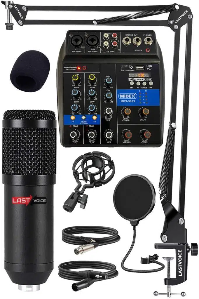 Lastvoice BM800 Mikrofon Phantomlu Mikser + Stand + Shock Mount Set Lastvoice BM800 Mikrofon Phantomlu Mikser + Stand + Shock Mount Set