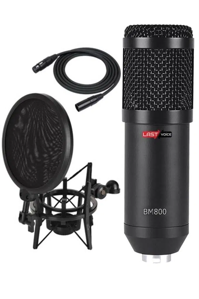 Lastvoice BM800 Mikrofon + Sh-101 Shock Mount Pop Filtre Seti Lastvoice BM800 Mikrofon + Sh-101 Shock Mount Pop Filtre Seti