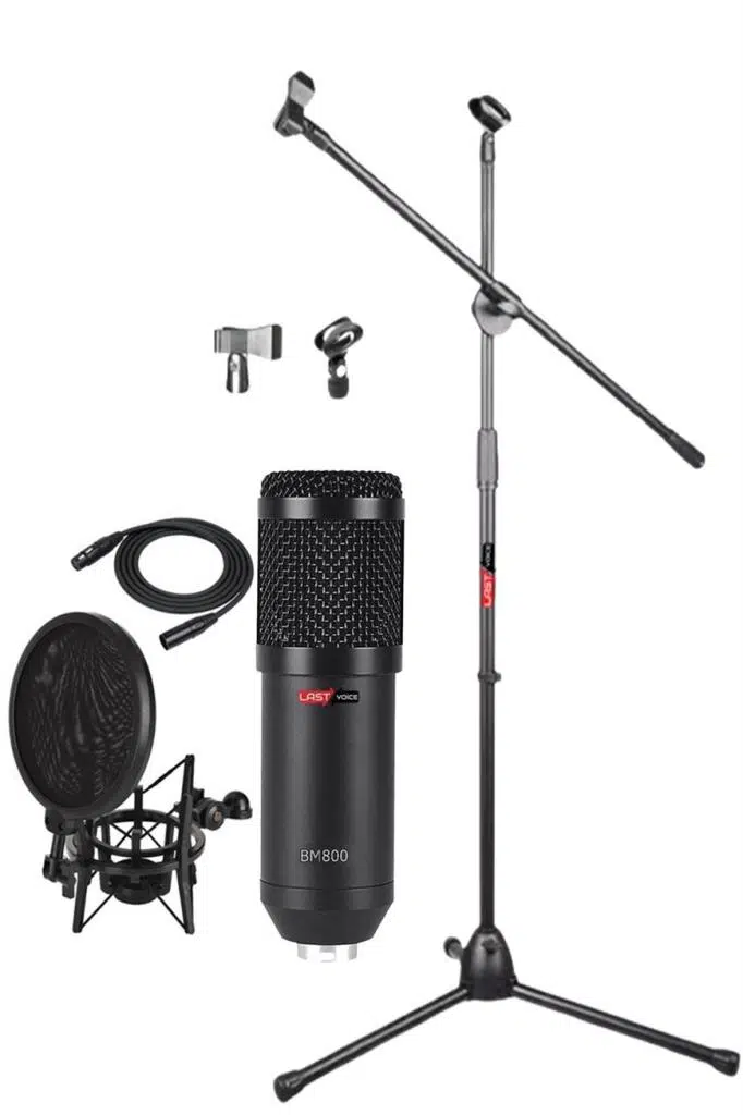 Lastvoice BM800 Mikrofon + Stand + Sh-101 Shock Mount Filtre Set Lastvoice BM800 Mikrofon + Stand + Sh-101 Shock Mount Filtre Set