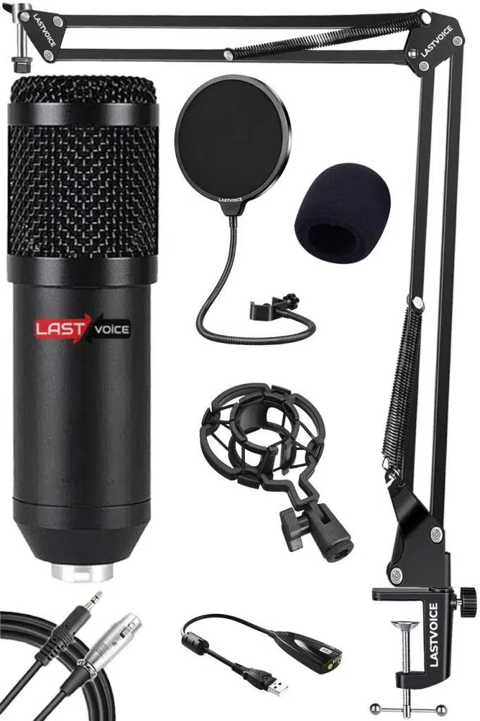 Lastvoice BM800 Twitch Yayıncı Condenser Mikrofon + Stand Filtre Set Lastvoice BM800 Twitch Yayıncı Condenser Mikrofon + Stand Filtre Set