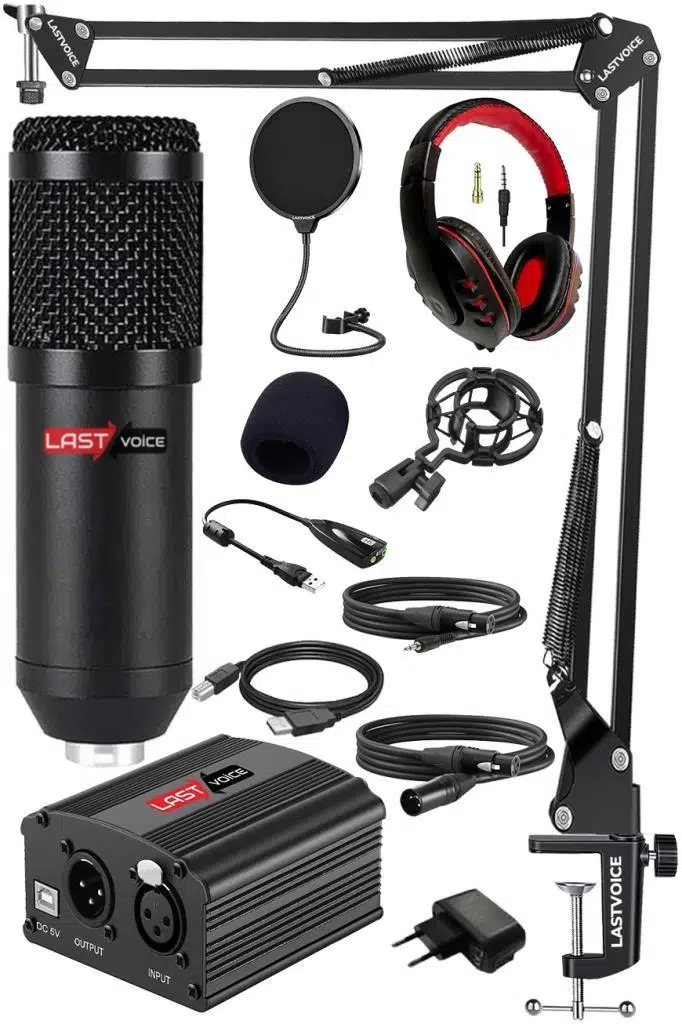 Lastvoice BM800H Stüdyo Mikrofon Phantom Kulaklık Stand Kayıt Seti