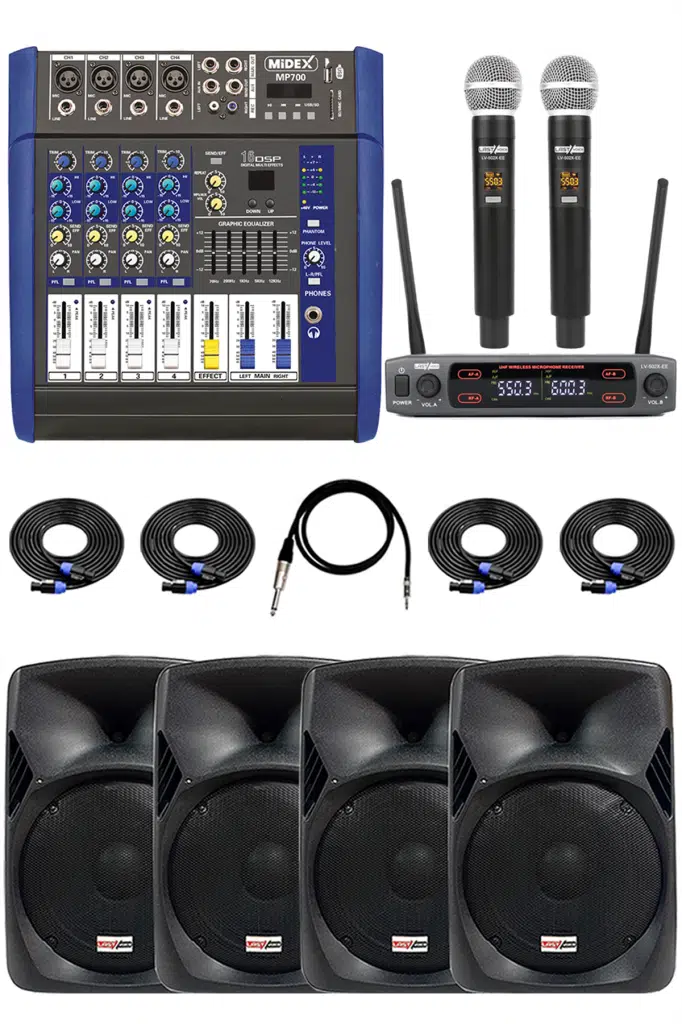 Lastvoice Bronz Paket-3 Profesyonel Ses Sistemi Mikser Hoparlör Ekipman Seti Lastvoice Bronz Paket-3 Profesyonel Ses Sistemi Mikser Hoparlör Ekipman Seti