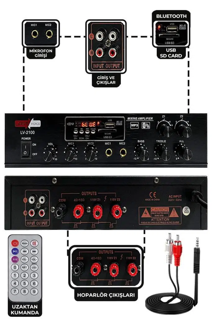 Lastvoice Eko Paket-1 Anfi ve Duvar Hoparlör Ses Sistemi Paketi Lastvoice Eko Paket-1 Anfi ve Duvar Hoparlör Ses Sistemi Paketi