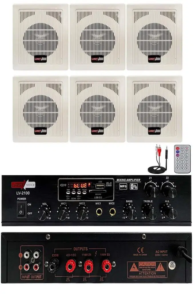 Lastvoice Eko Paket-3 Anfi ve Duvar Tipi Hoparlör Ses Sistemi Paketi Lastvoice Eko Paket-3 Anfi ve Duvar Tipi Hoparlör Ses Sistemi Paketi