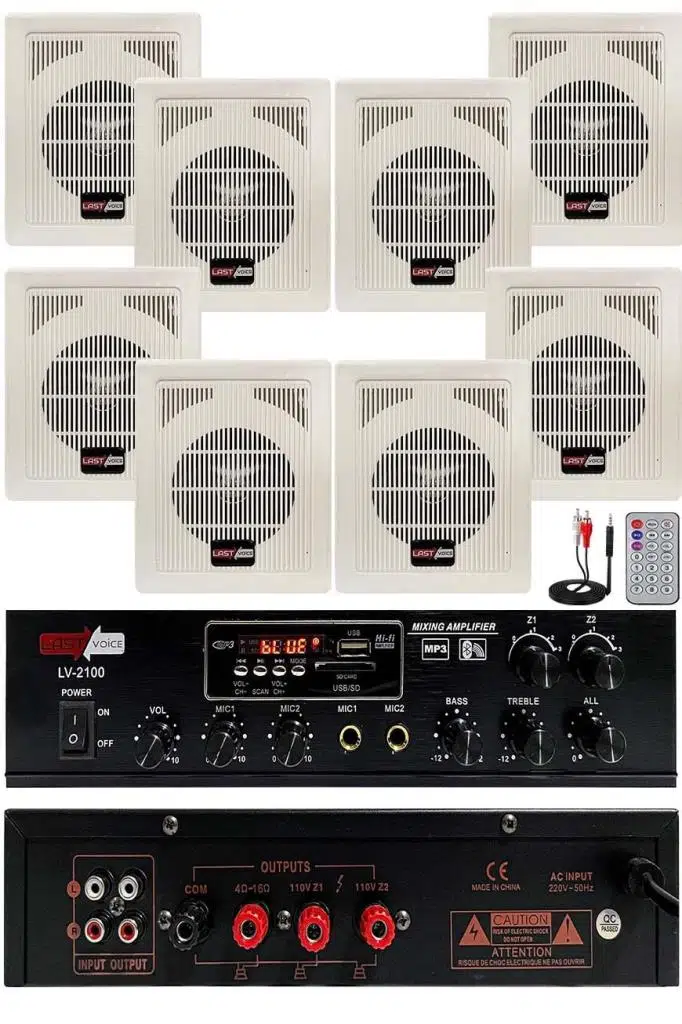 Lastvoice Eko Paket-4 Anfi ve Duvar Tipi Hoparlör Ses Sistemi Paketi Lastvoice Eko Paket-4 Anfi ve Duvar Tipi Hoparlör Ses Sistemi Paketi